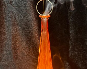 Handcrafted Glass Incense Burner with LED Lights