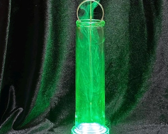 Handmade Glass Incense Burner with LED Lights