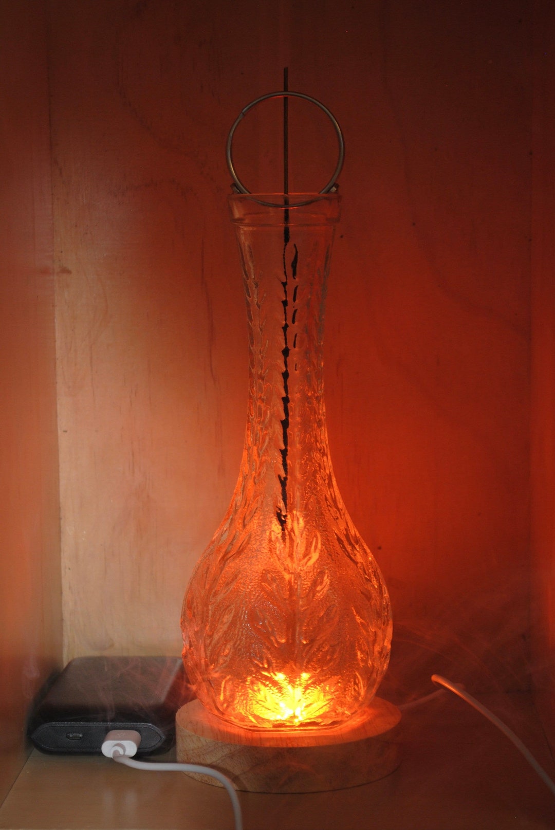 LED Incense Burner – Handmade Aromatherapy Holder With Glowing Light ...