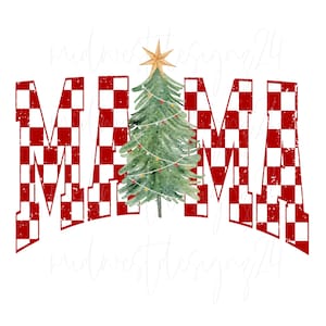 Checkered mama png, digital download, sublimation design  Trendy design, checkered png mama christmas png