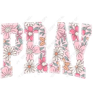 Oración floral png, descarga digital, diseño de sublimación, diseño de moda, png floral, primavera, flores, pascua png, orar png