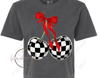 Checkered bow Cherry bow png, digital download, sublimation design  Trendy design, bow png, coquette bow cherry  popular png