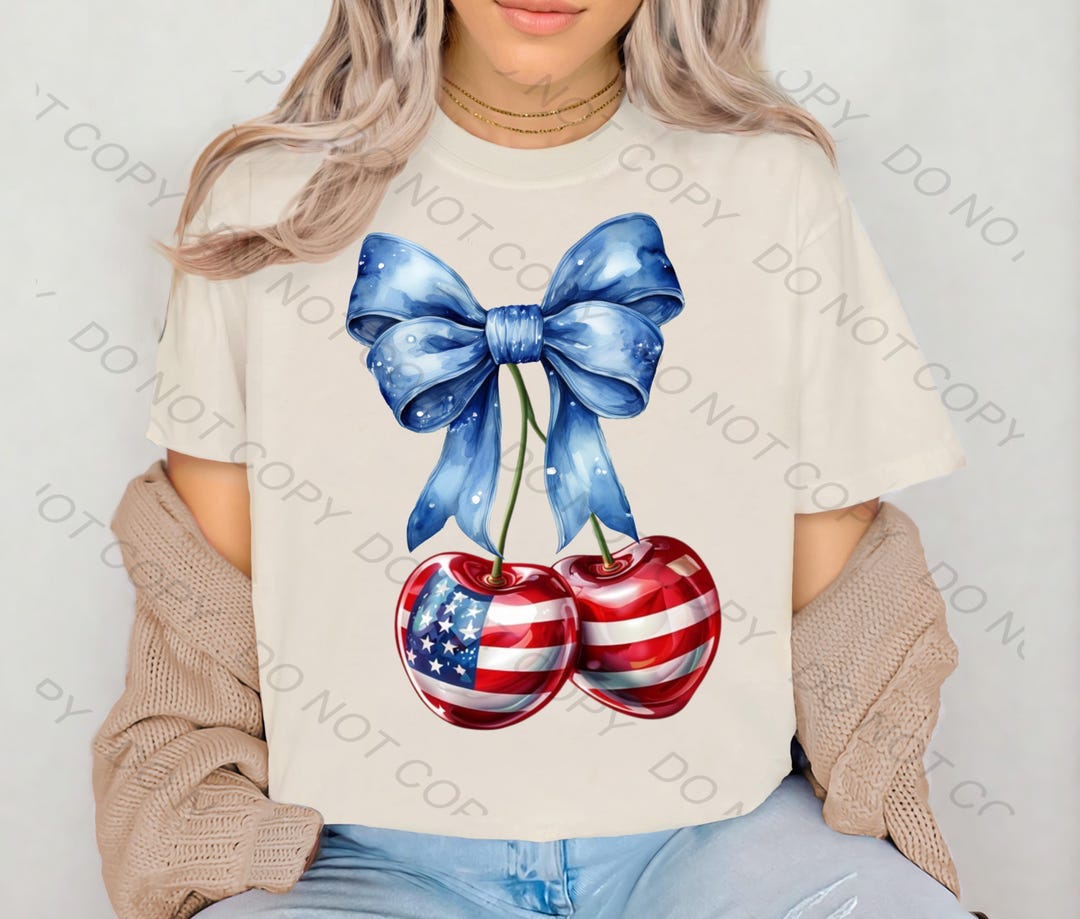 Cherry Bow Png, Coquette Bow Png, 4th of July Png, America Png, Cherry ...