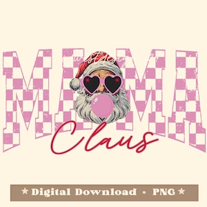 Checkered mama png, digital download, sublimation design  Trendy design, checkered png mama christmas png