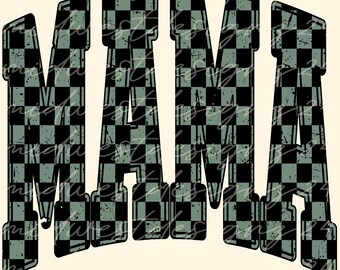 Checkered mama png, digital download, sublimation design  Trendy design, checkered png