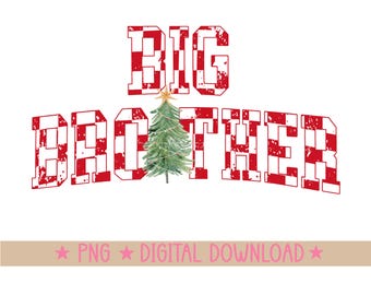Checkered big brother png, digital download, sublimation design  Trendy design, checkered png big brother christmas png