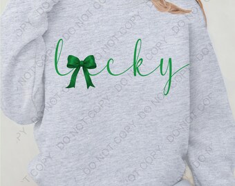 Lucky st patricks day,coquette png, green coquette bow digital download, sublimation design,lucky bow png st Patrick's day,popular now,trend