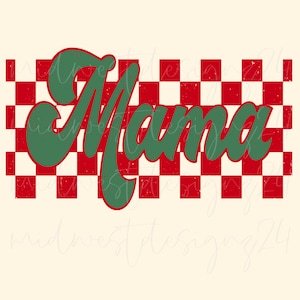 Checkered mama png, digital download, sublimation design  Trendy design, checkered png mama christmas png