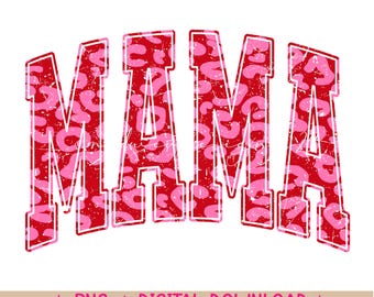 Valentines day mama png, digital download, sublimation design  Trendy design, leopard mama valentines day  png, valentine png, heart, xoxo
