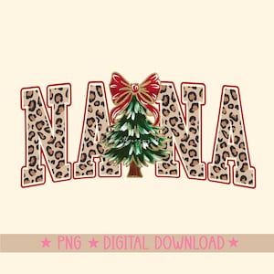 Christmas nana png, digital download, sublimation design  Trendy design, checkered png nana christmas tree png