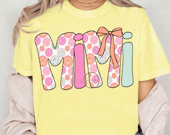 Mimi PNG, smiley mimi Png, fiocco coquette PNG / mimi Download digitale, mimi Sublimation Design, popolare, di tendenza, mimi preppy, mimi, carino