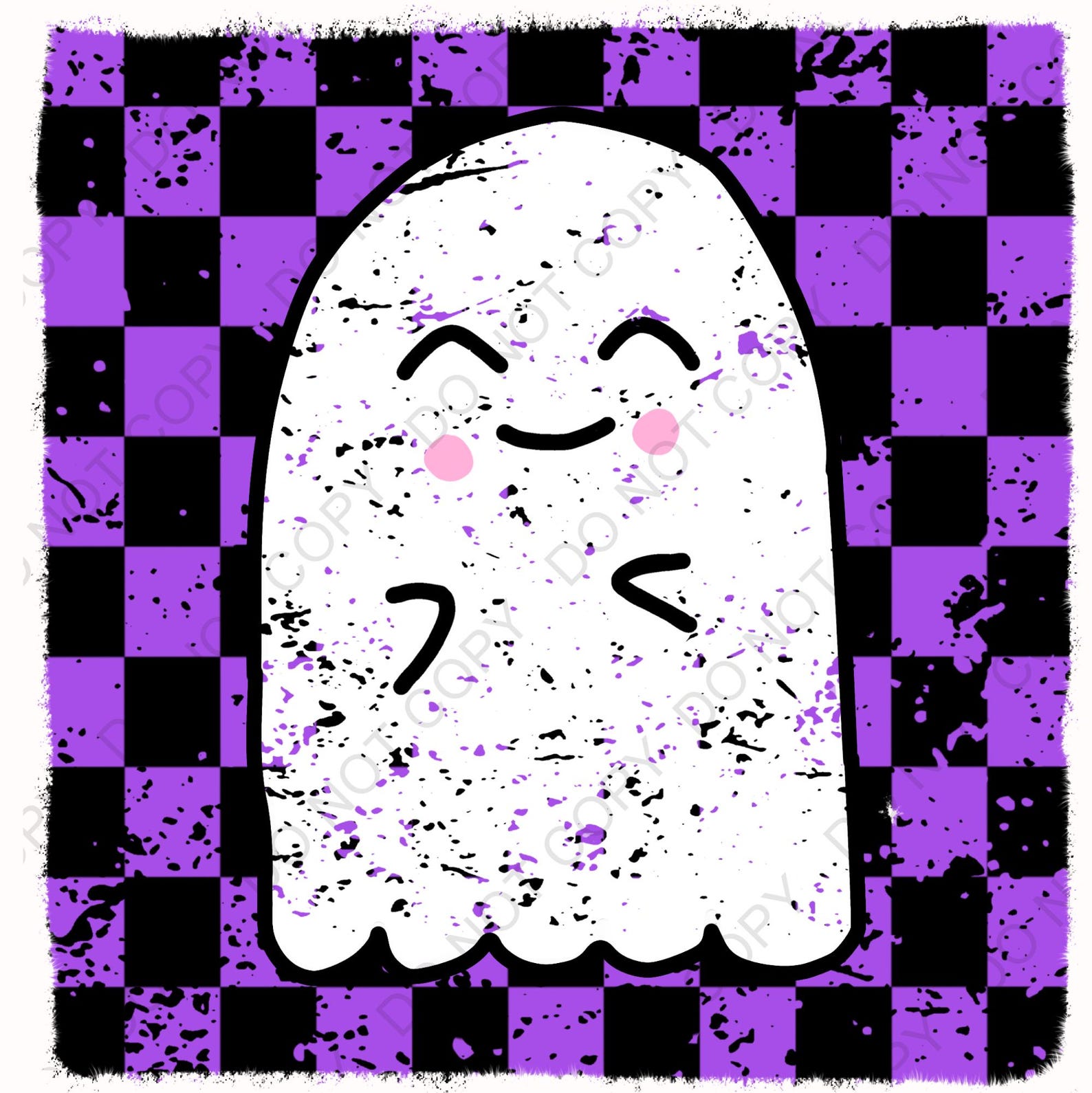 Checked Ghost Purple Checkered Ghost Png, Digital Download, Sublimation Ghost - Etsy
