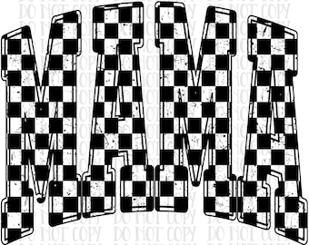 Checkered mama png, digital download, sublimation design  Trendy design, checkered png