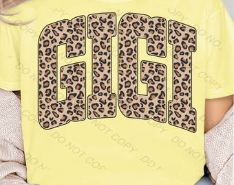 Leopard gigi png, digitaler Download, Sublimationsdesign Trendy Design, Leopard png