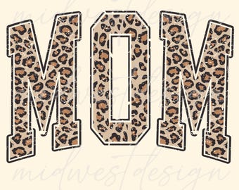 Leopard mom png, digital download, sublimation design  Trendy design, leopard png