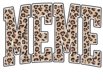 Leopard meme png, digital download, sublimation design  Trendy design, leopard png