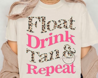Float drink tan repeat png, summer, float, lake, river, spring,popular, digital download, sublimation