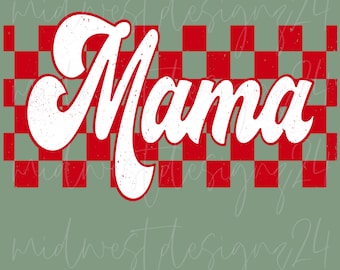Checkered mama png, digital download, sublimation design  Trendy design, checkered png mama christmas png