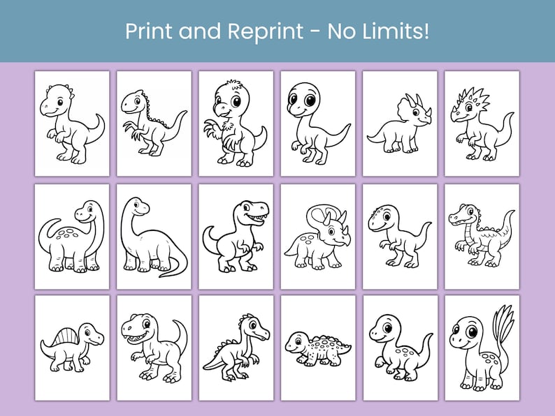 Fun Preschool Bold and Easy Coloring Pages Printable Dinosaurs Simple ...