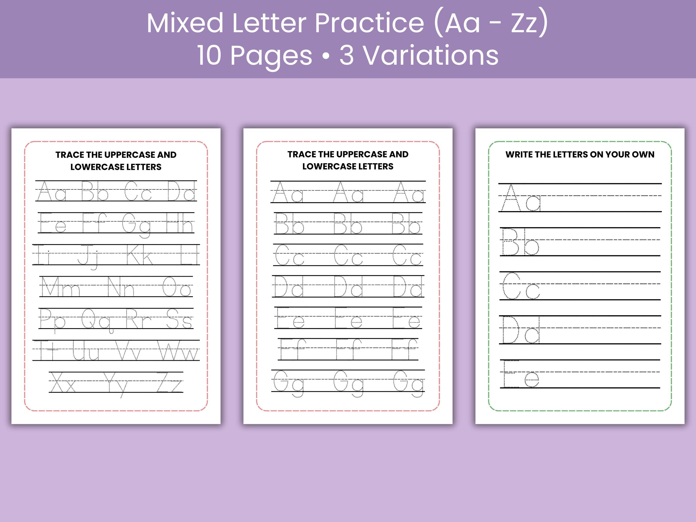 Letter Formation Uppercase Lowercase Letters Alphabet Writing Practice ...
