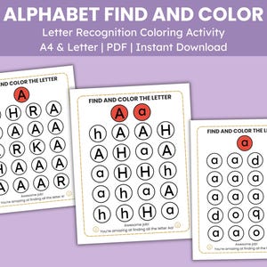 Find the Letter Search Color the Letter Sounds Alphabet Letter Worksheets for Preschool Alphabet Printable Toddler Preschool Activity