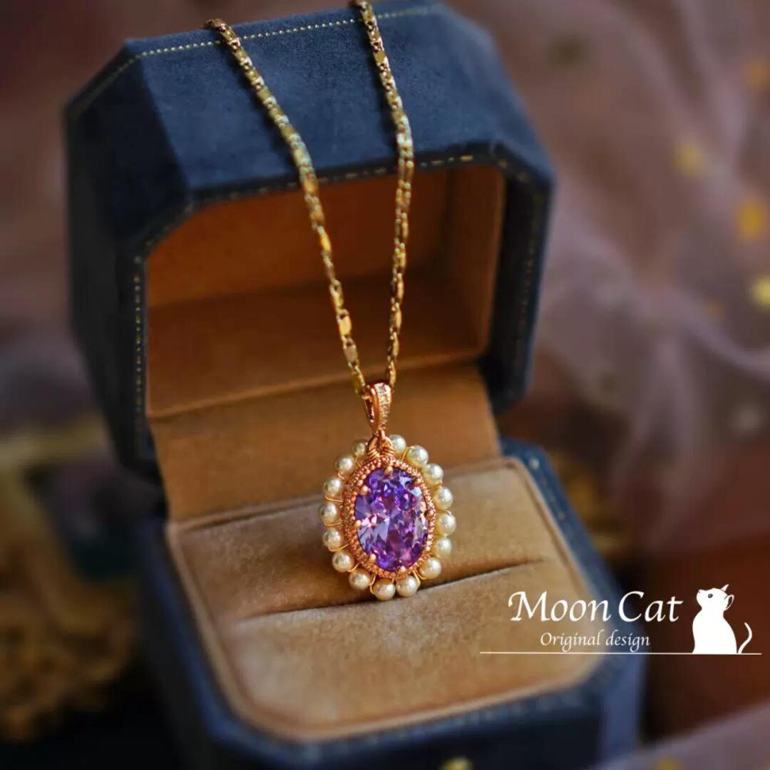 Amethyst and Pearl Necklace