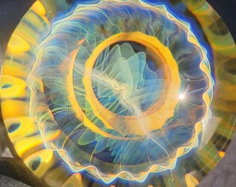 1.57" Handgefertigte Murmel von ~Ethan lesch~ Borosilikat, Boro, Artglass, Kunst, Glas