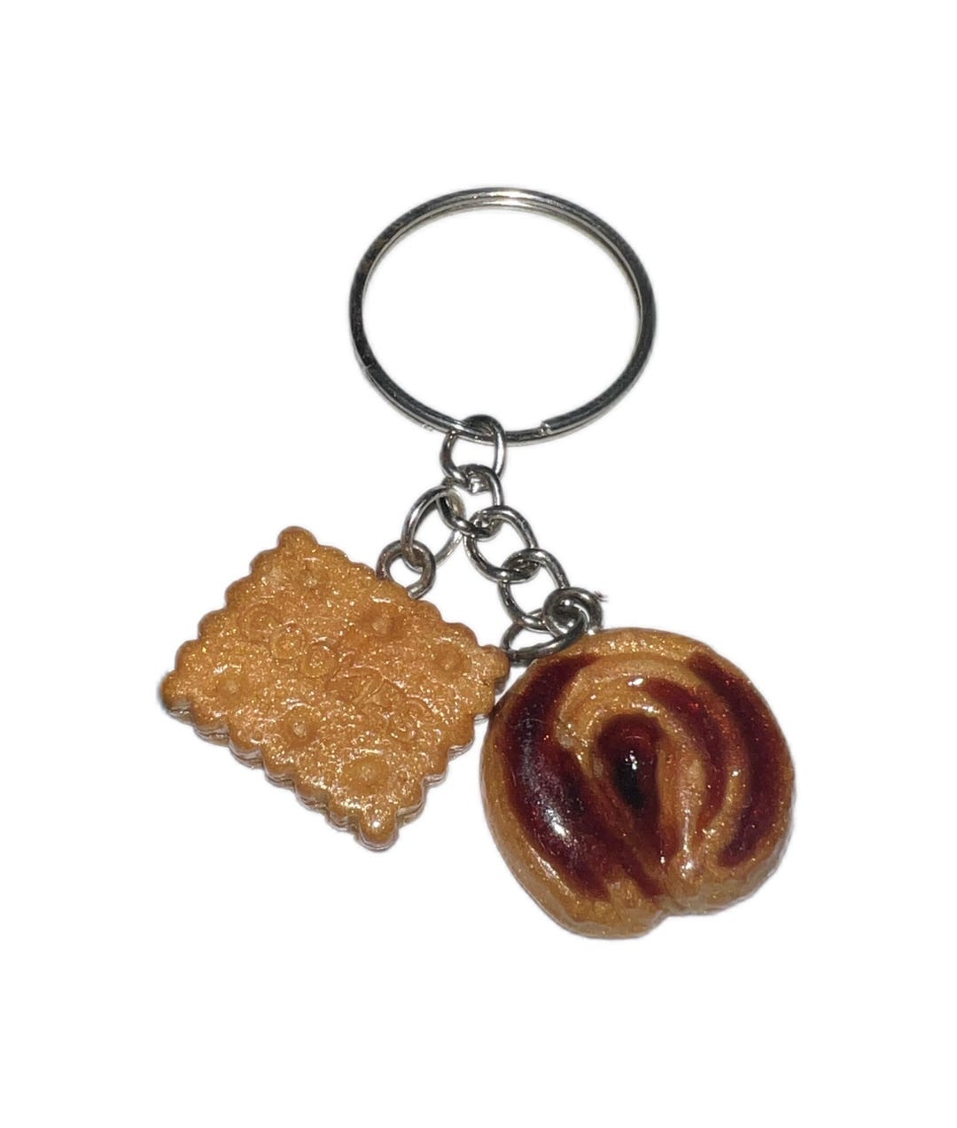 Mini Pie Keychain Mini Pastry and Biscuit Keychain | Cute Food Keychain Accessory ...