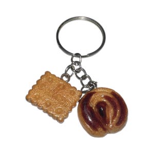 Mini Pastry and Biscuit Keychain | Cute Food Keychain Accessory | Unique Gift for Food Lovers