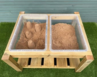 Wooden Sensory Table - Montessori Sand & Water Play