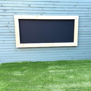Wooden Outdoor Blackboard for Kids – Large Wall-Mounted Chalkboard for Gardens, Classrooms or Preschools – Handmade and Durable