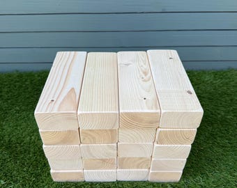 モンテッソーリ木製積み木セット - 天然木のおもちゃ