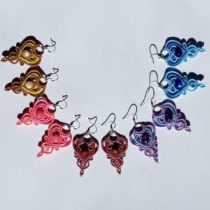 Macramé oorbellen – Sterling zilver – Lichtgewicht boho sieraden – Handgemaakt – Kleuren naar keuze – Cadeau-idee