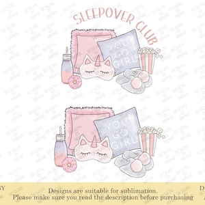 Sleepover Club Svg Digital Download, Pyjamas Digital Download, Sublimation Svg, Slumber Party Svg
