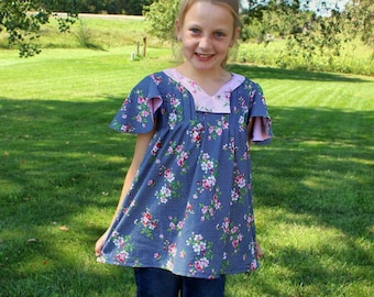 The Janie Dress & Tunic PDF Sewing Pattern Size 6 month - 12 year Girls Baby Toddler Tween