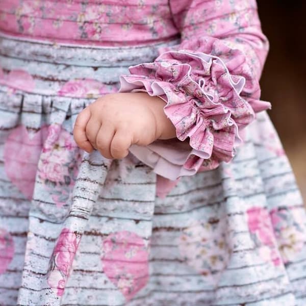 The Beatrice Knit/Woven Apron Dress PDF Sewing Pattern Size 12 month - 12 year Girls Toddler Tween