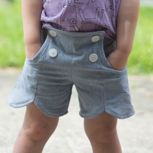 The Saltwater Bottoms Pants & Shorts PDF Sewing Pattern Size 6 month - 12 year Girls Baby Toddler Tween