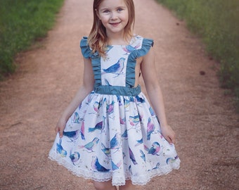 Wildberry Pinafore Dress and Romper PDF Sewing Pattern & Tutorial Baby, Toddler, Girl