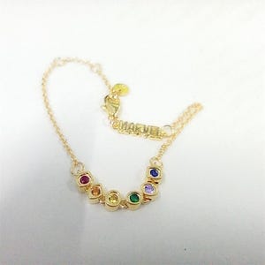 pandora The Avengers Infinity Stones Chain Gold Bracelet