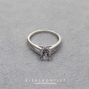 S925 Sterling Silver Fashion Zircon Wedding Ring