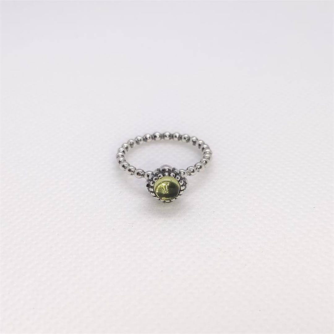 New Pandora August Birthstone Ring Size 60 Green Peridot 925 Etsy