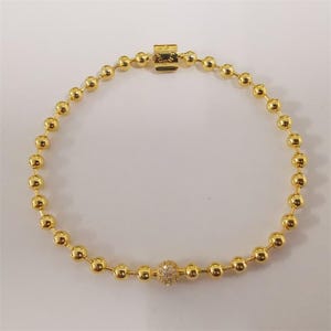 pandora golden beads & pavé bracelet 17cm/19cm/21cm