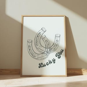 Lucky You Girly Manifestation Home Poster Aesthetic Home Art Love Wall Decor Feminine Art Print Girly Art Digital Download