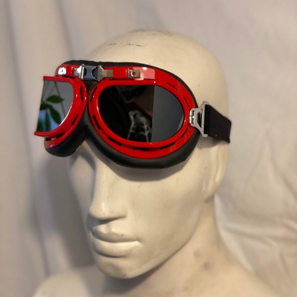 Valentine Rocket Red Cybergoth Industrial Unisex Club kid Goth Punk Cyber Rivet cosplay anime goggles pilot hair extensions costume gift