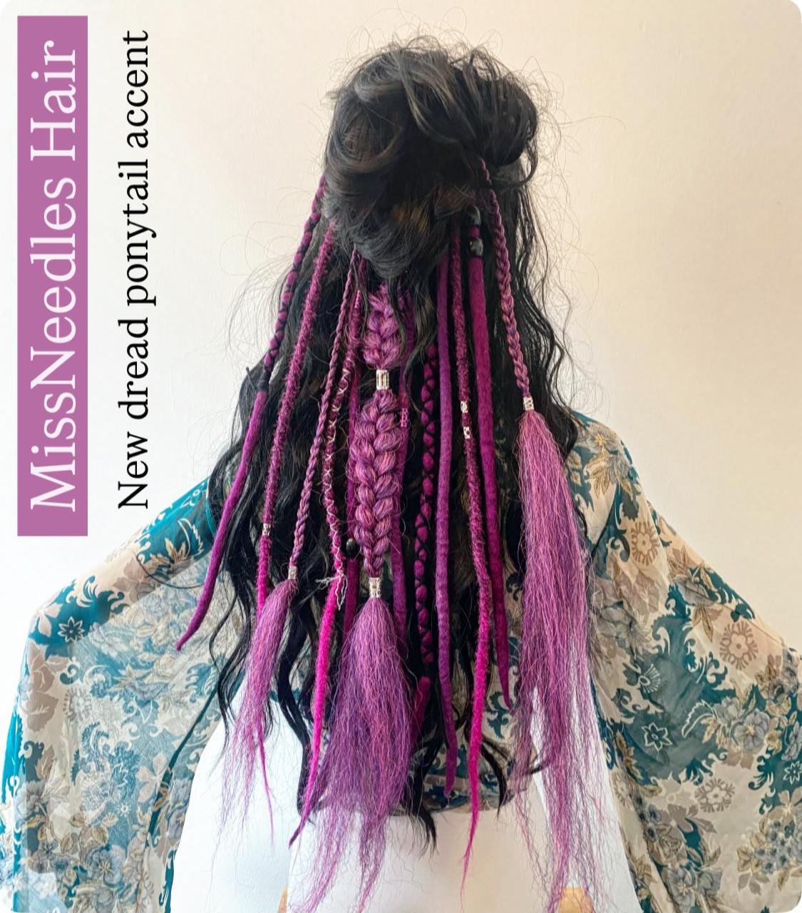 Purple Dread Ponytails - Etsy display picture 3