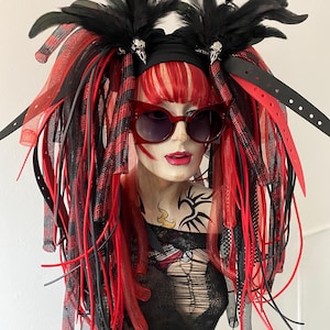 Cyber Goth Missneedles Android Cyberlox and Rubber Hair Falls