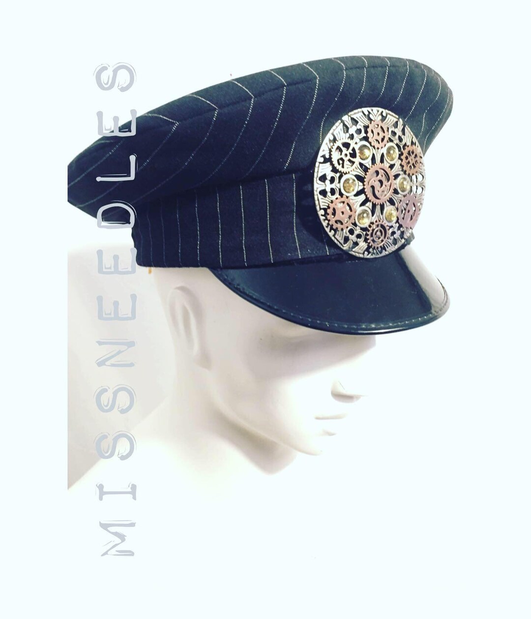 SALE ITEM Pinstripe Black & White Steampunk Corp Goth Cybergoth ...