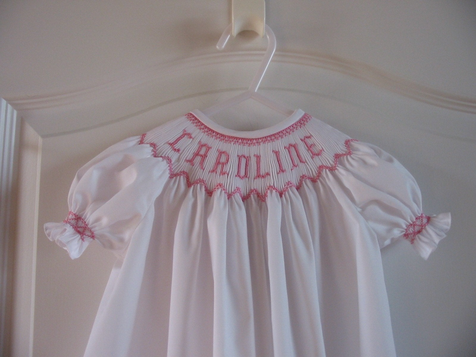 Custom Hand Smocked Dress Your Name Big Sister Team Etsy