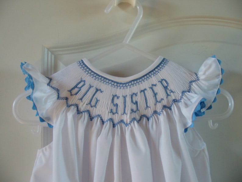 Smocked name dress Clearance