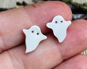 Små spökörhängen i sterlingsilver: Halloween-smycken
